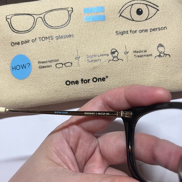 Toms Maxwell Prescription Frames Eyeglasses Sunglasses Attachment - Picture 4 of 8